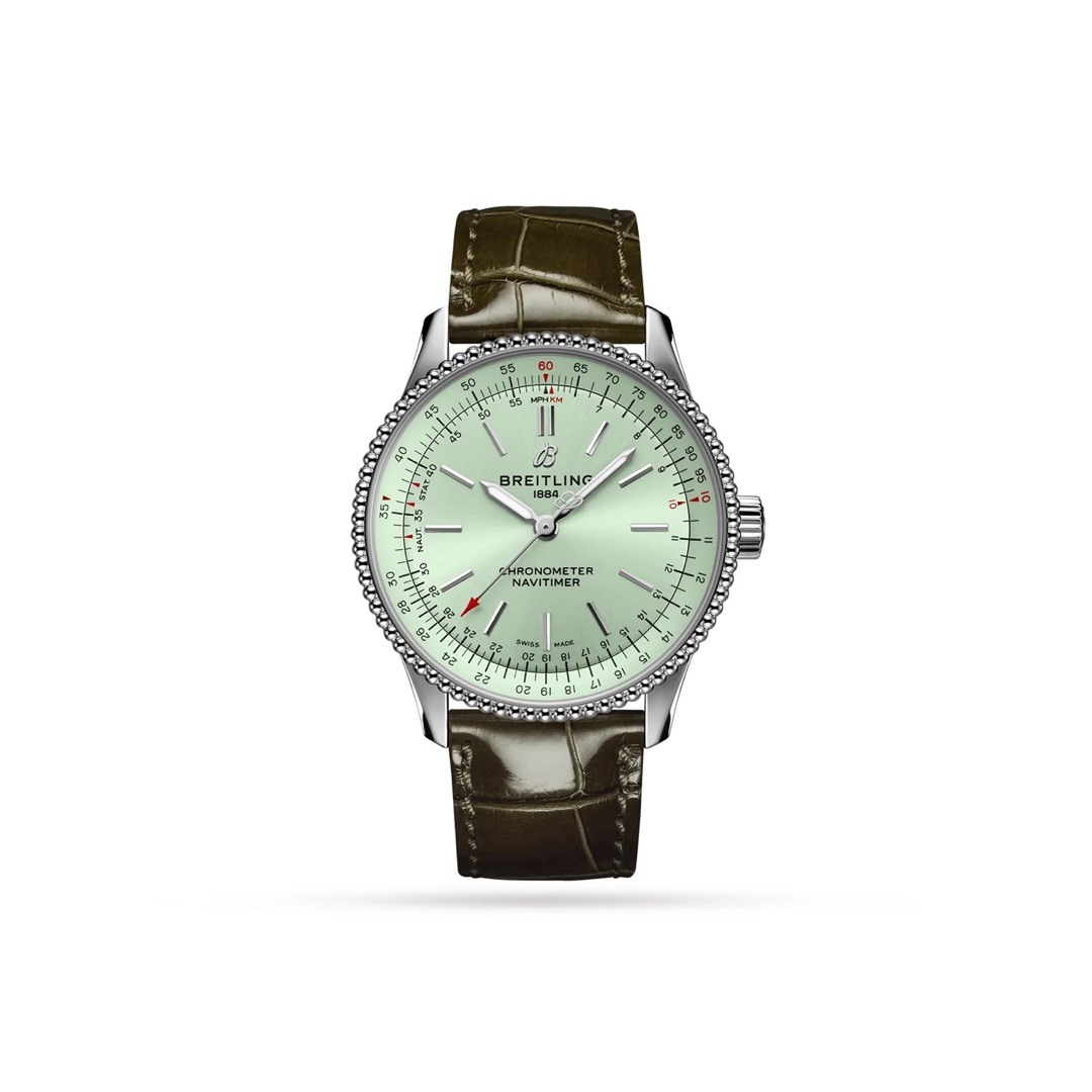 Breitling Navitimer A17395361L1P2 Automatic Steel Mint Green Dial 35mm Men's Watch