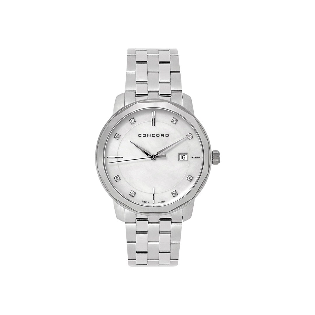 Concord Bennington 0320484 Quartz Silver Diamond Dial 40mm Men’s Watch