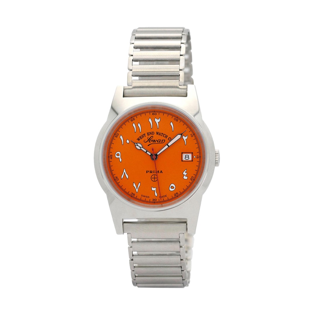 West End Watch Co Sowar Prima 3374 Quartz 38mm Arabic Orange Dial Men’s Watch