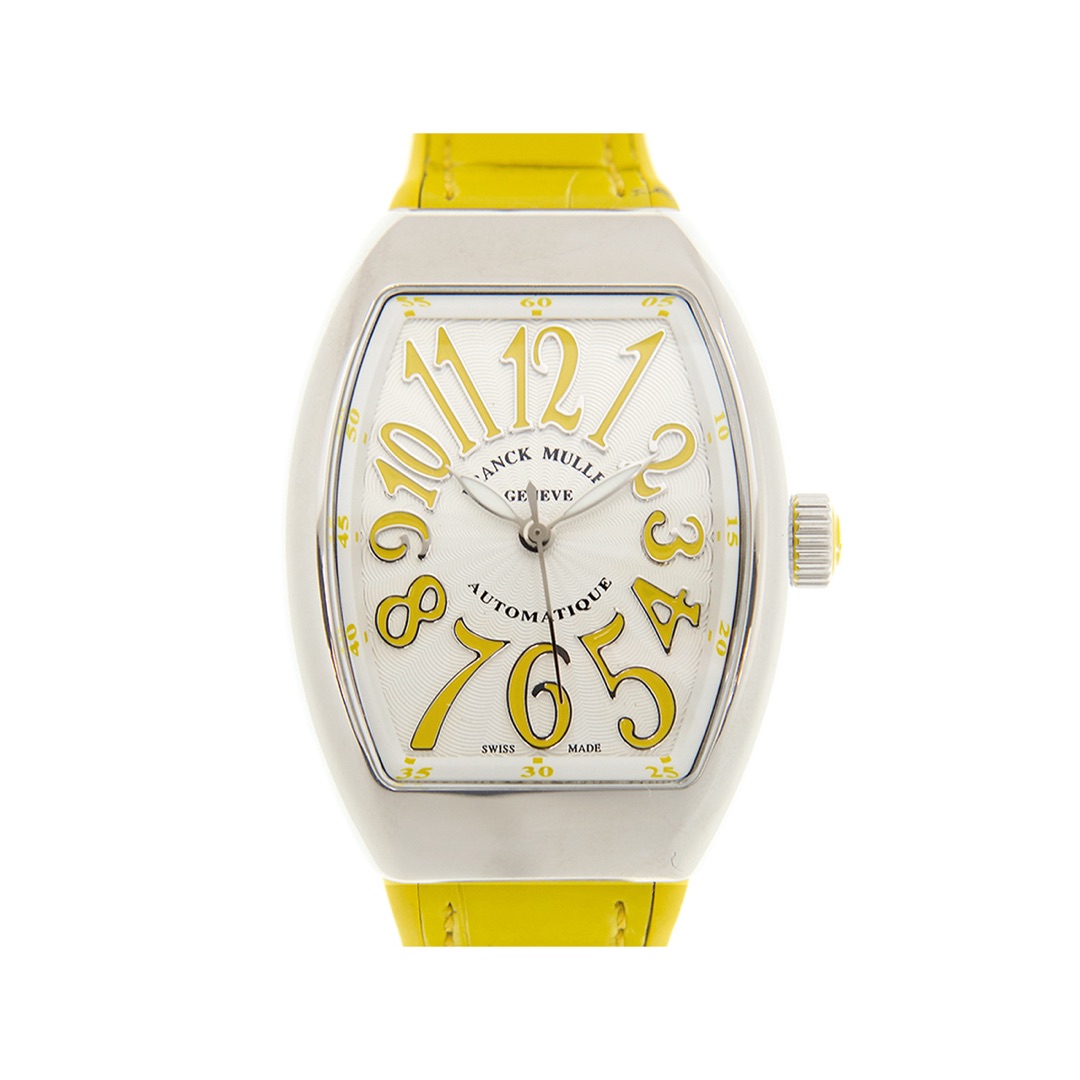 Franck Muller Vanguard V 32 SC AT FO AC JA Automatic White & Yellow Ladies Watch
