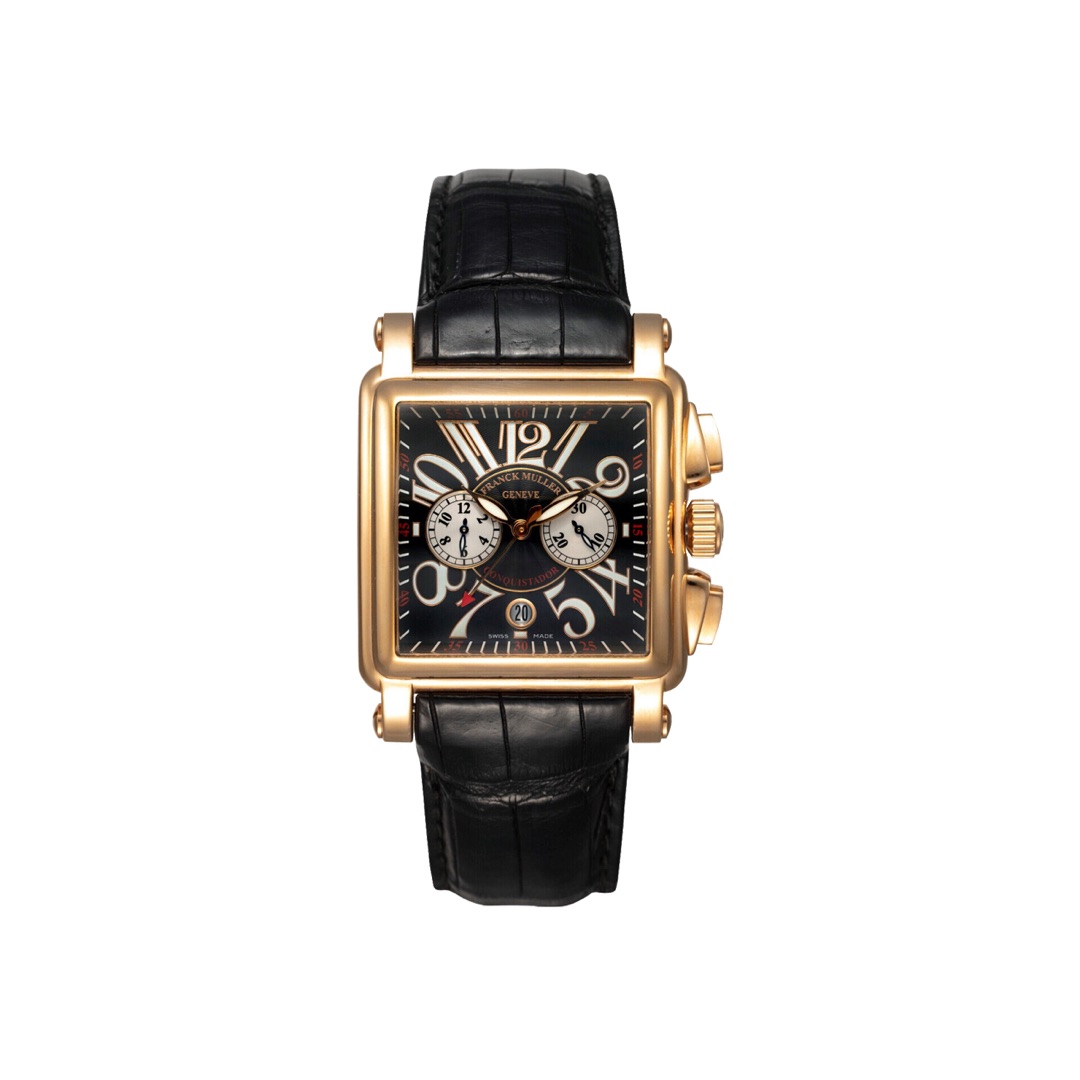 Franck Muller Conquistador Cortez 10000 CC Chronograph RG Black Dial Men’s Watch
