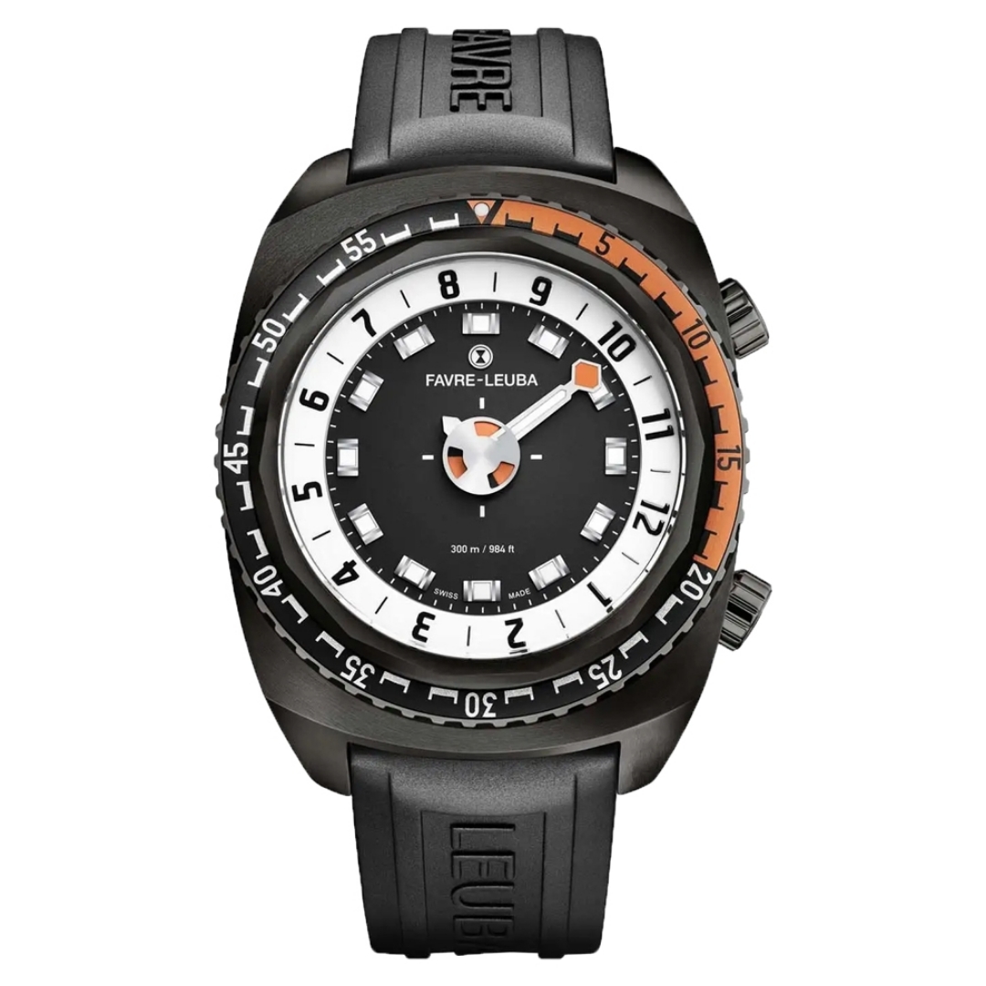 Favre Leuba Raider Harpoon 00.10131.09.13.31 Chronograph Automatic Black Dial 46mm Men's Watch