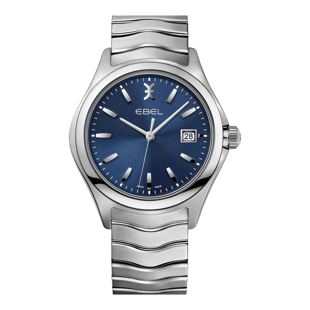 Ebel Wave 1216238 Quartz Stainless Steel Blue Dial 40mm Men's Watch