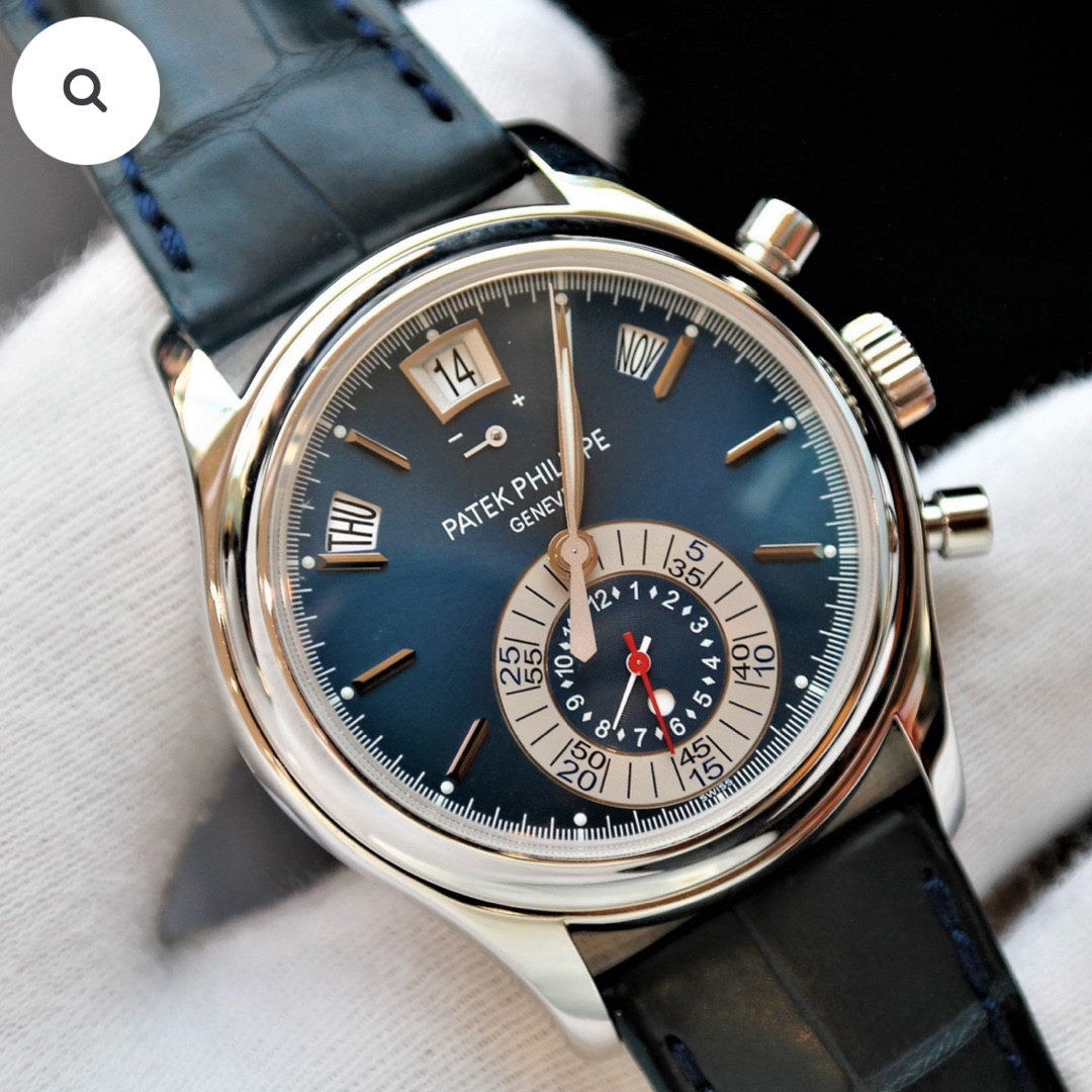 PRE-OWNED PATEK PHILIPPE COMPLICATIONS BLUE DIAL 40.5MM
