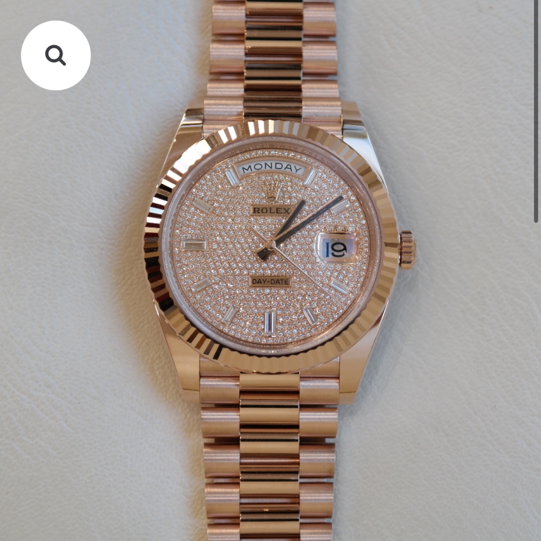 PRE-OWNED ROLEX DAY-DATE ROSE GOLD
