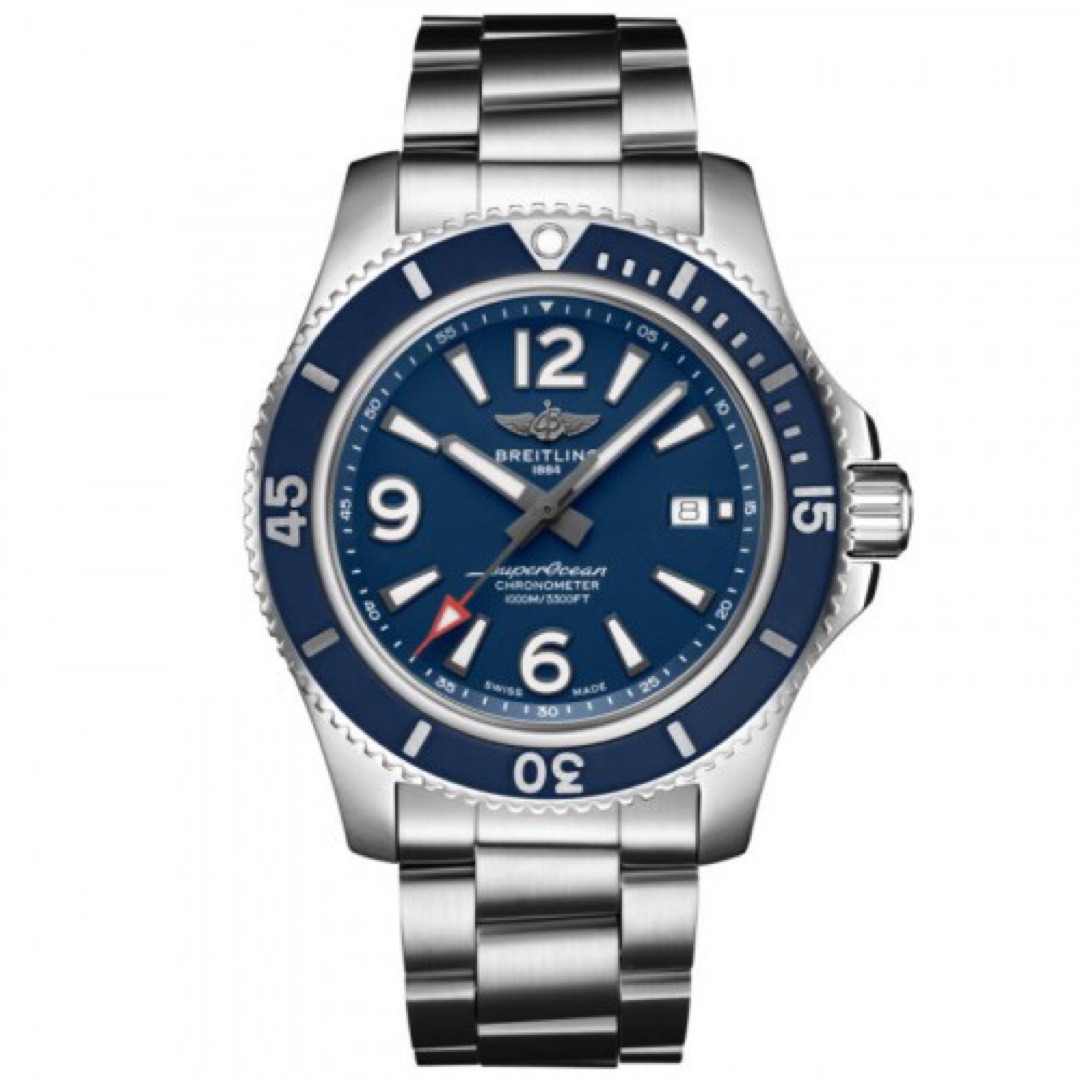 BREITLING SUPEROCEAN STAINLESS STEEL AUTOMATIC 44 BLUE