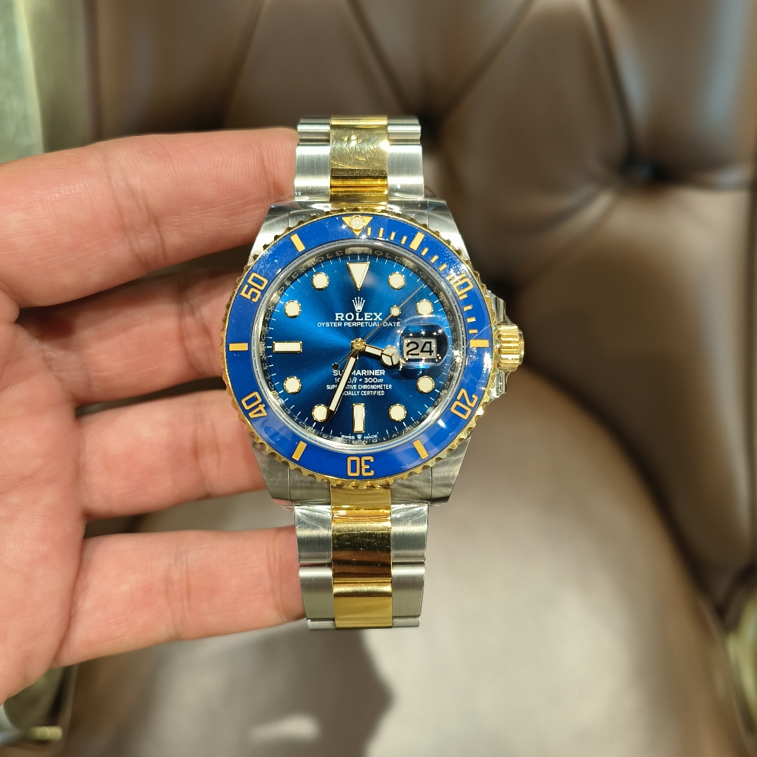 Rolex Submariner Steel Gold blue Dial 
