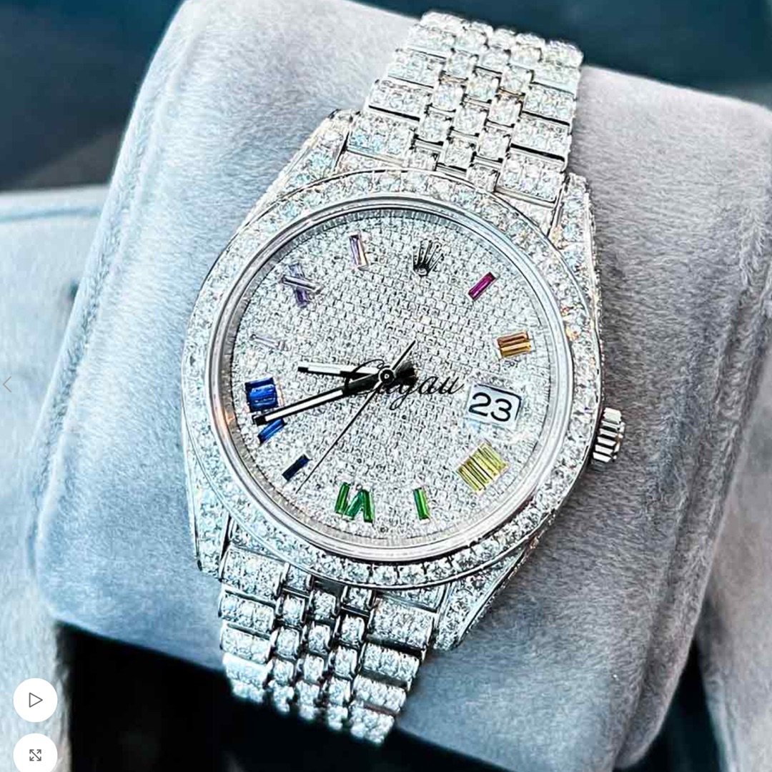 Rolex – Datejust 41 – Oystersteel – Jubilee – Custom Diamond Set – “Covert” Rainbow Numeral Dial