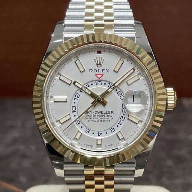 Rolex Sky-Dweller Steel Gold White Jubilee 