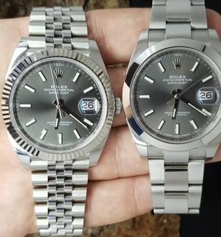 ROLEX DATE JUST2 NEW MODEL RHODIUM DIAL