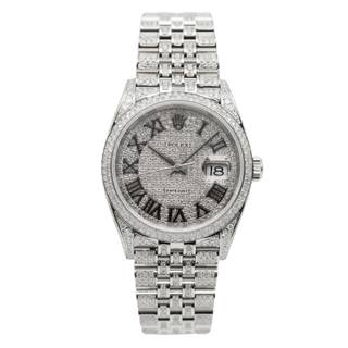 ROLEX DATEJUST 36 STAHL / ICED OUT 