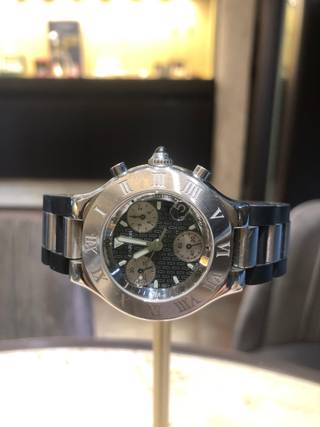 Cartier 21 Chronoscaph Negro