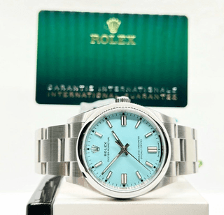 Rolex Oyster Perpetual 126000 Tiffany Blue Dial