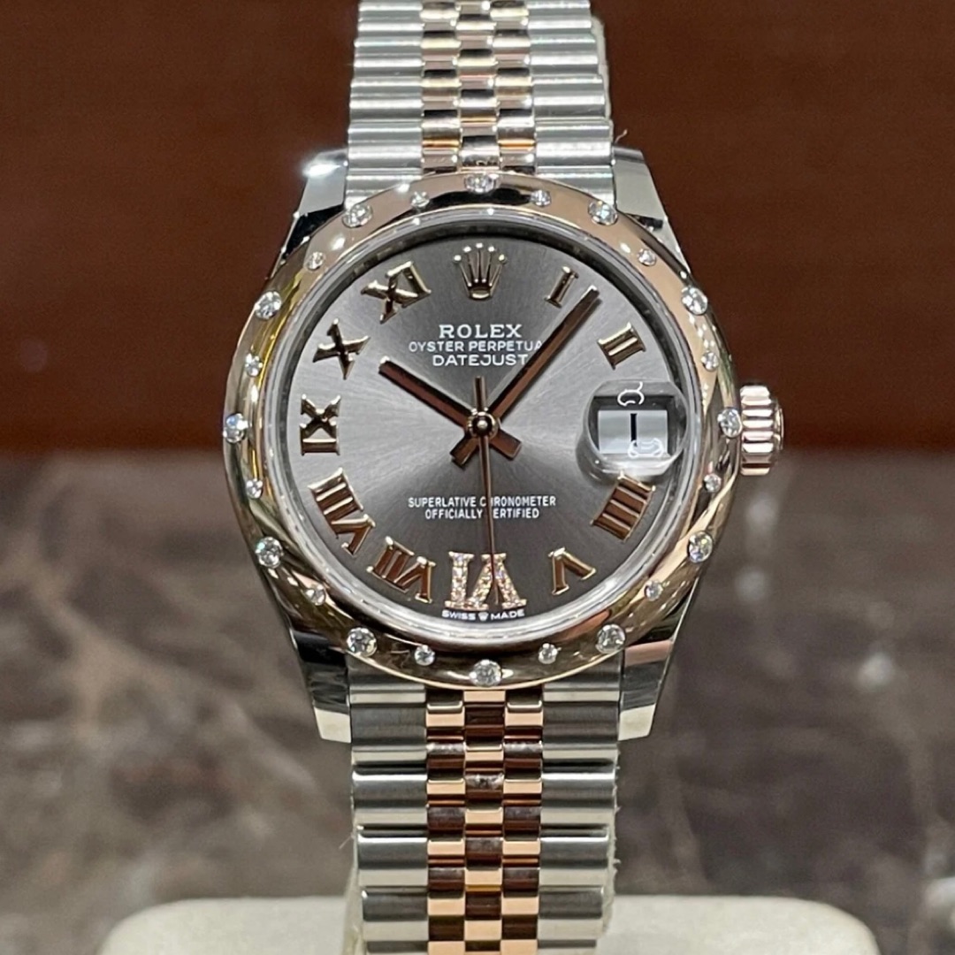 Rolex Datejust 31 Jubilee Gray Roman Diamond NEW