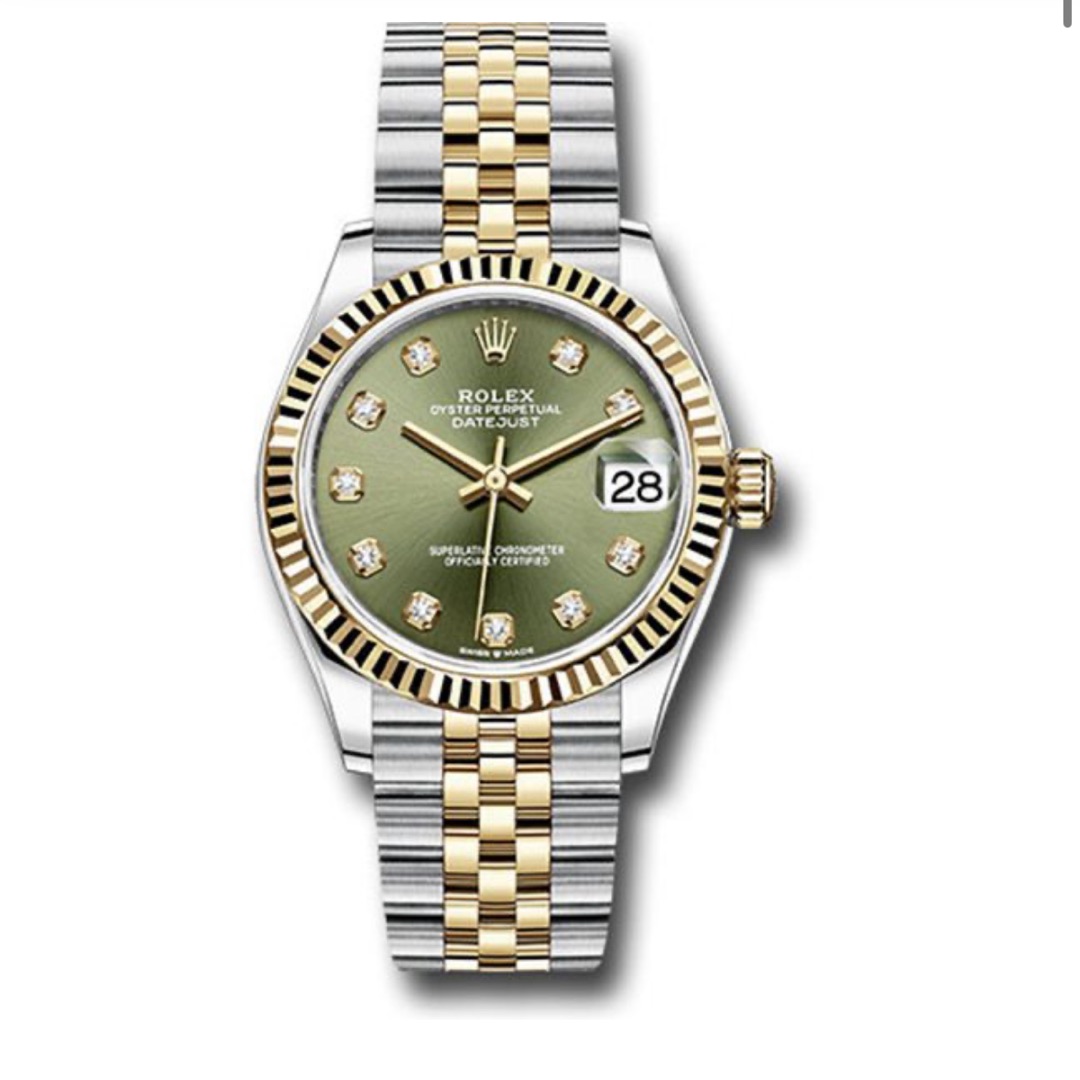 Rolex Datejust Olive Green Diamonds