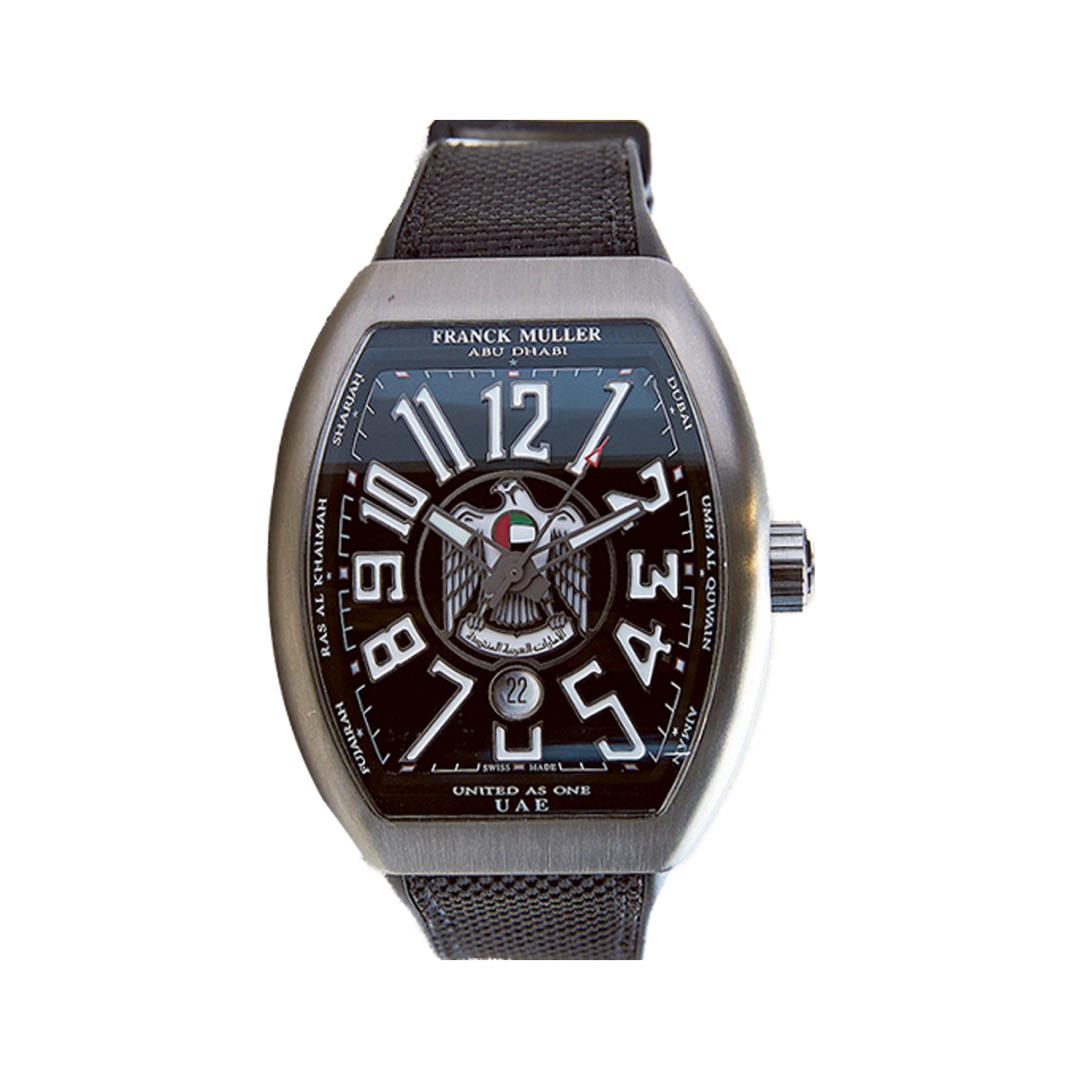 Franck Muller Vanguard V 45 SC DT TT TTBR NR Proud To Be Emirati Titanium Black Dial Men’s Watch