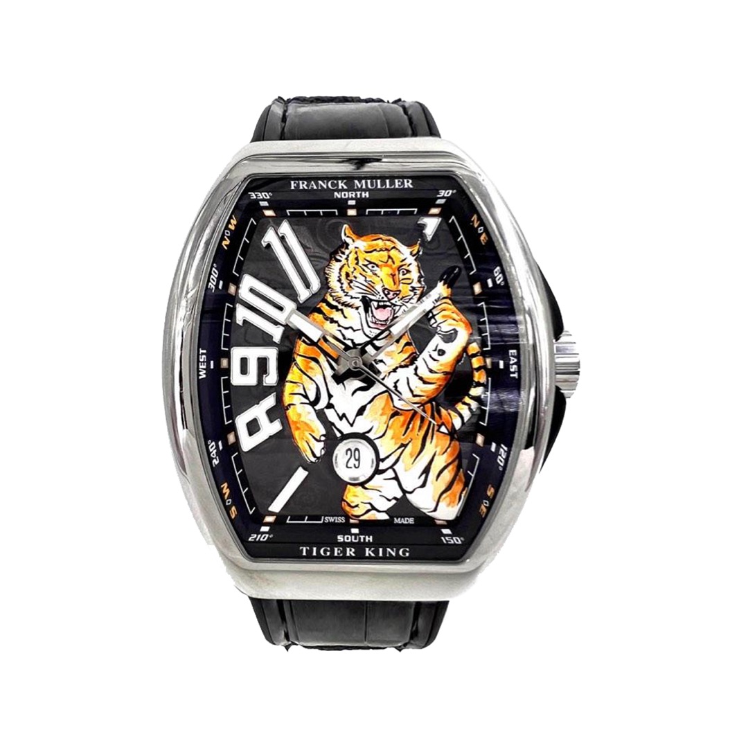 Franck Muller Vanguard V 45 SC DT TIGER NR AC NR Tiger King Black Unisex Watch