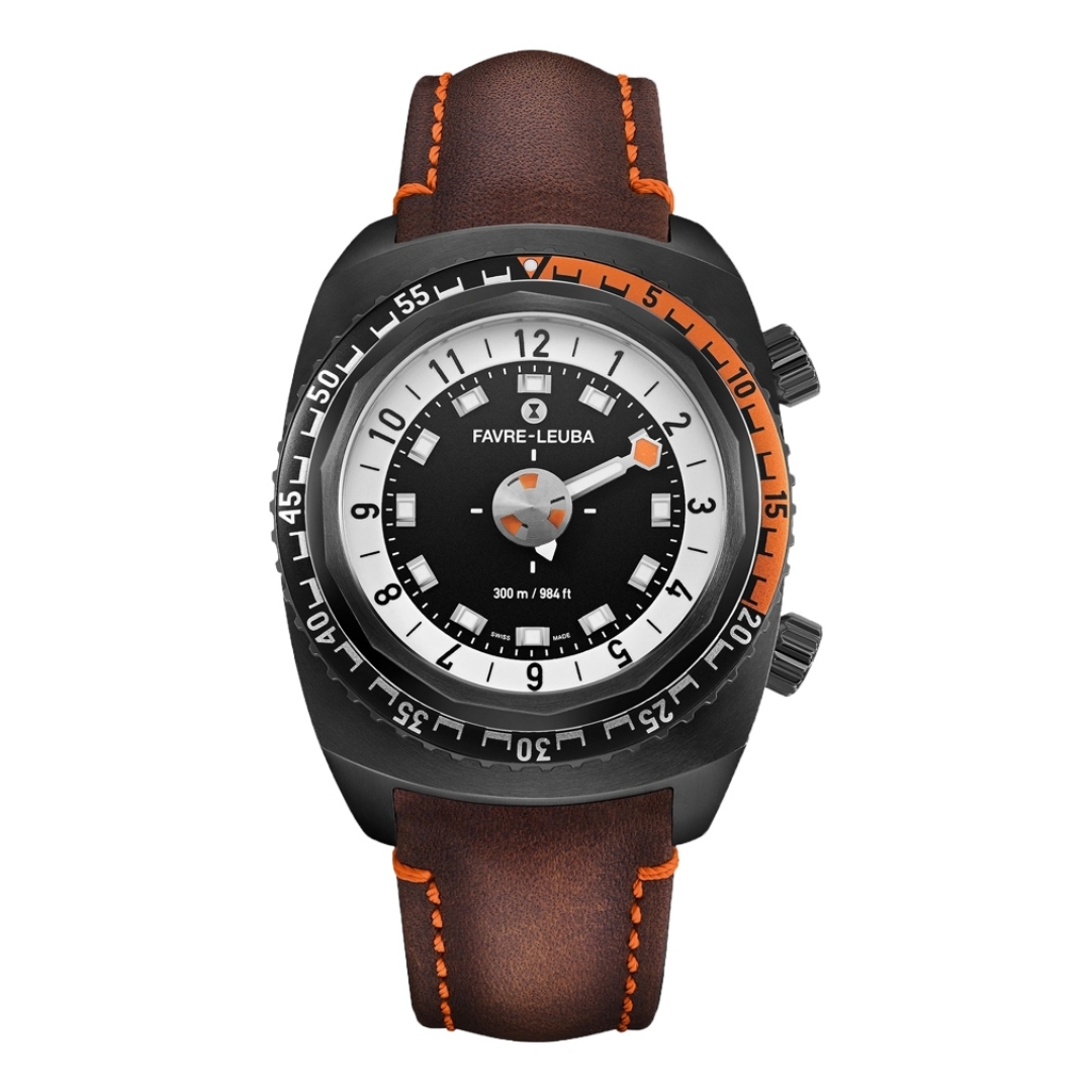 Favre Leuba Raider Harpoon 00.10131.09.13.44 Chronograph Automatic Black Dial 46mm Men's Watch