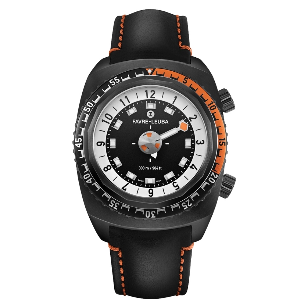 Favre Leuba Raider Harpoon 00.10131.09.13.41 Chronograph Automatic Black Dial 42mm Men's Watch