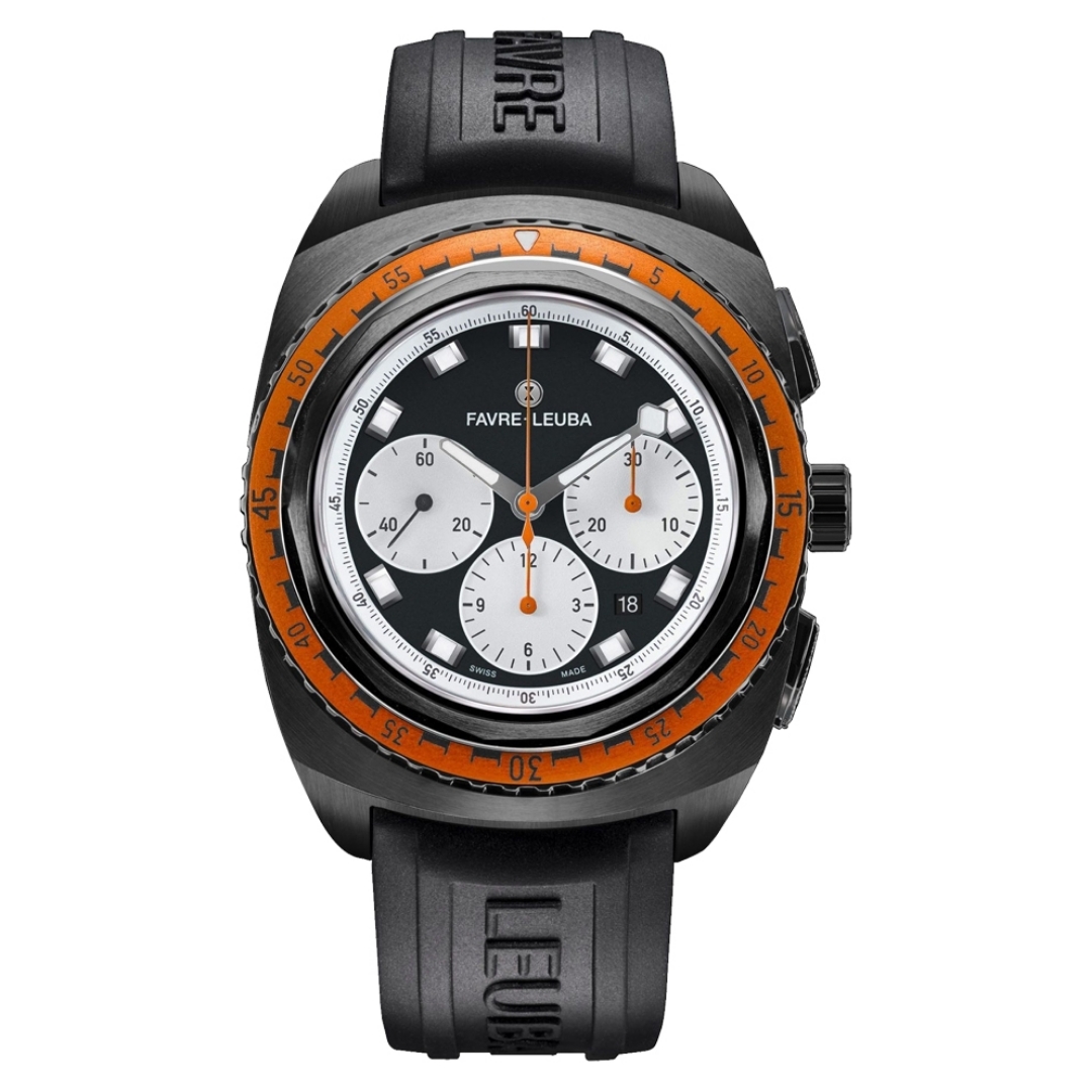 Favre Leuba Raider Sea Sky 00.10103.09.13.31 Chronograph Automatic Black Dial 44mm Men's Watch