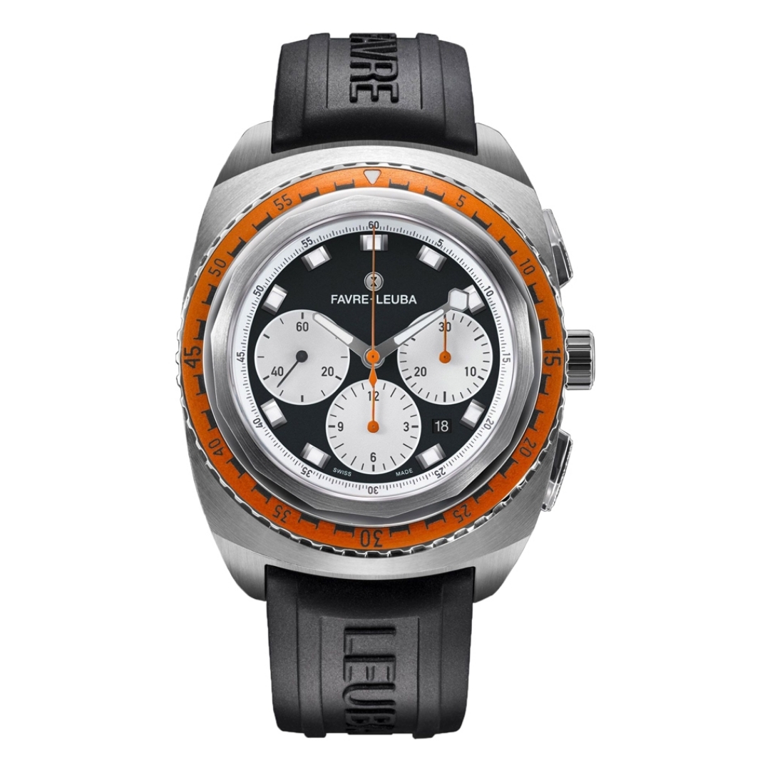 Favre Leuba Raider Sea Sky 00.10103.08.13.31 Chronograph Automatic Black & White Dial 44mm Men's Watch 