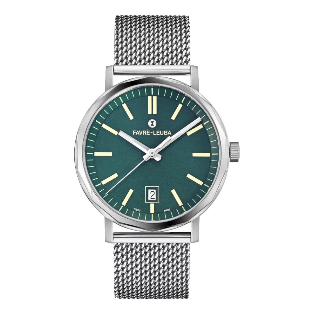 Favre Leuba Sandow 00.10301.08.25.21 Automatic Green Dial 40mm Men’s Watch 