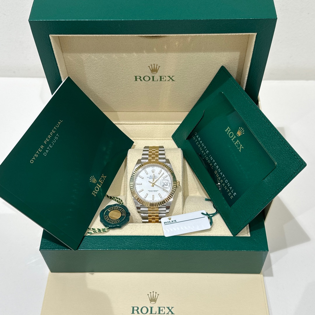 Rolex 41mm white index 