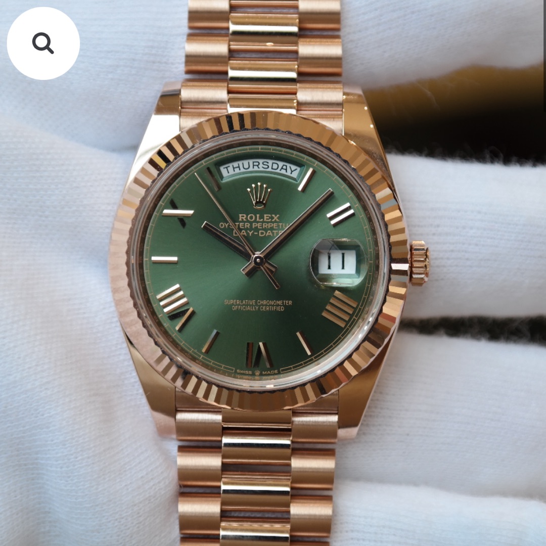 PRE-OWNED ROLEX DAYDATE ROSE GOLD