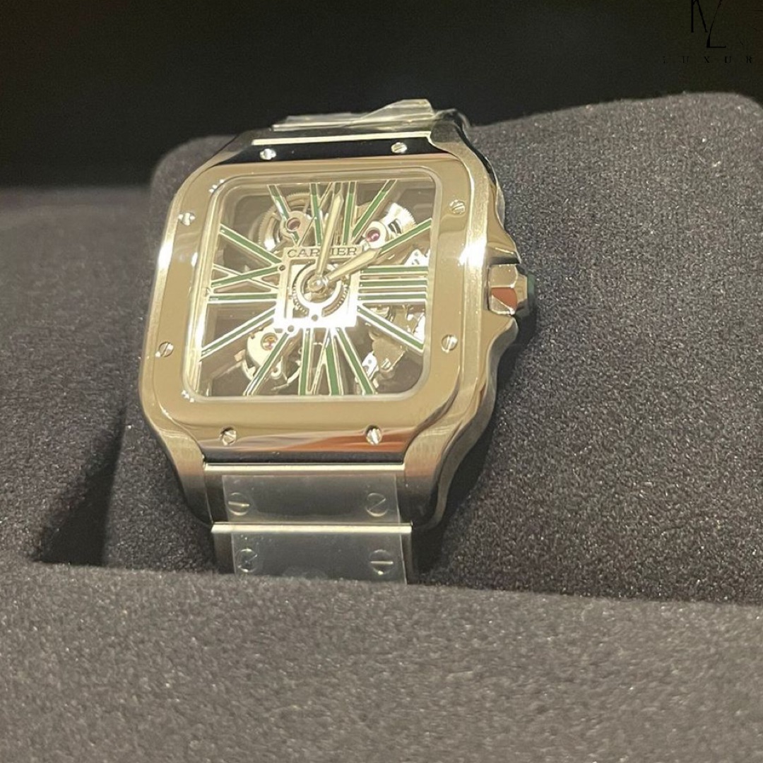 Cartier Santos Skeleton Green
