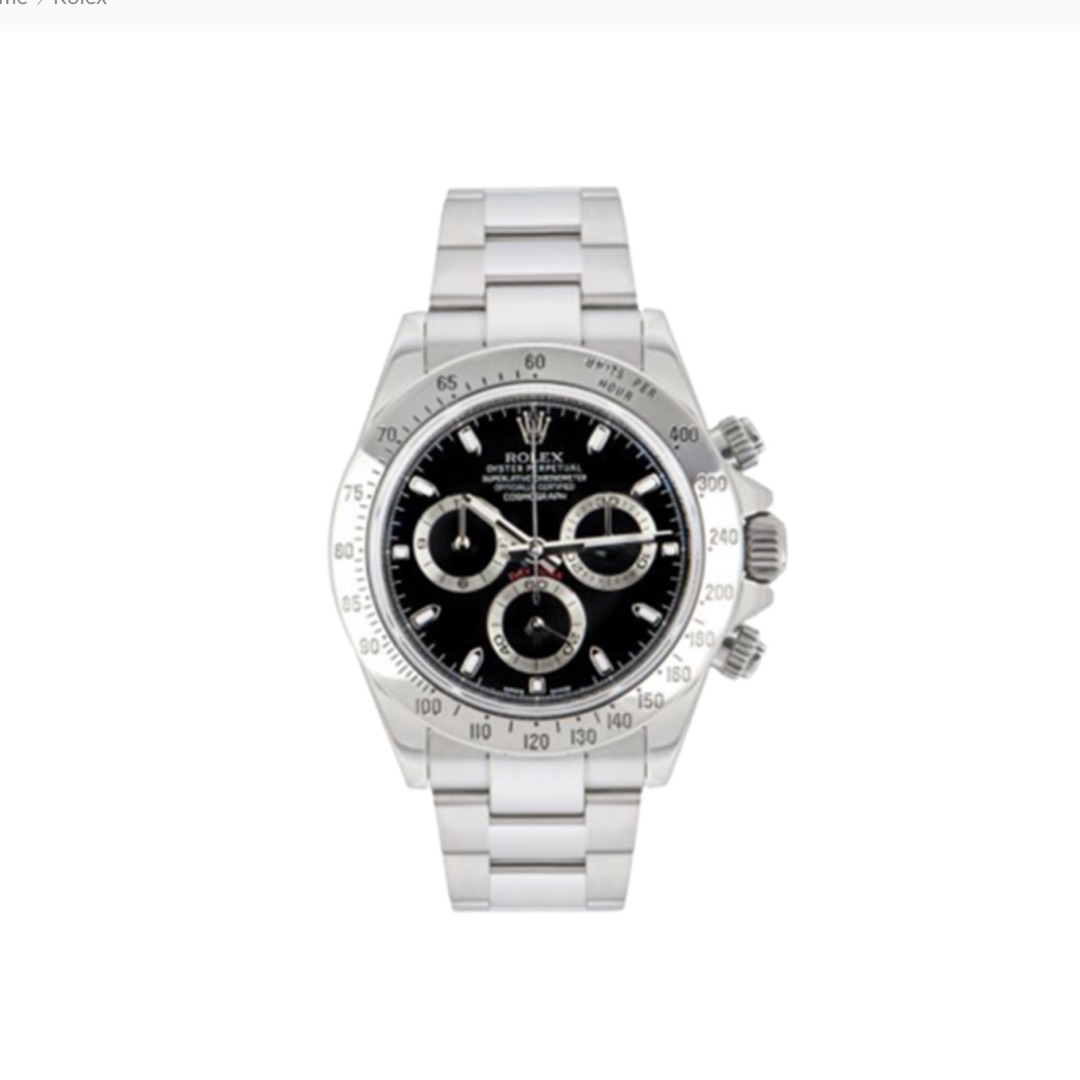 ROLEX DAYTONA STEEL BLACK DIAL