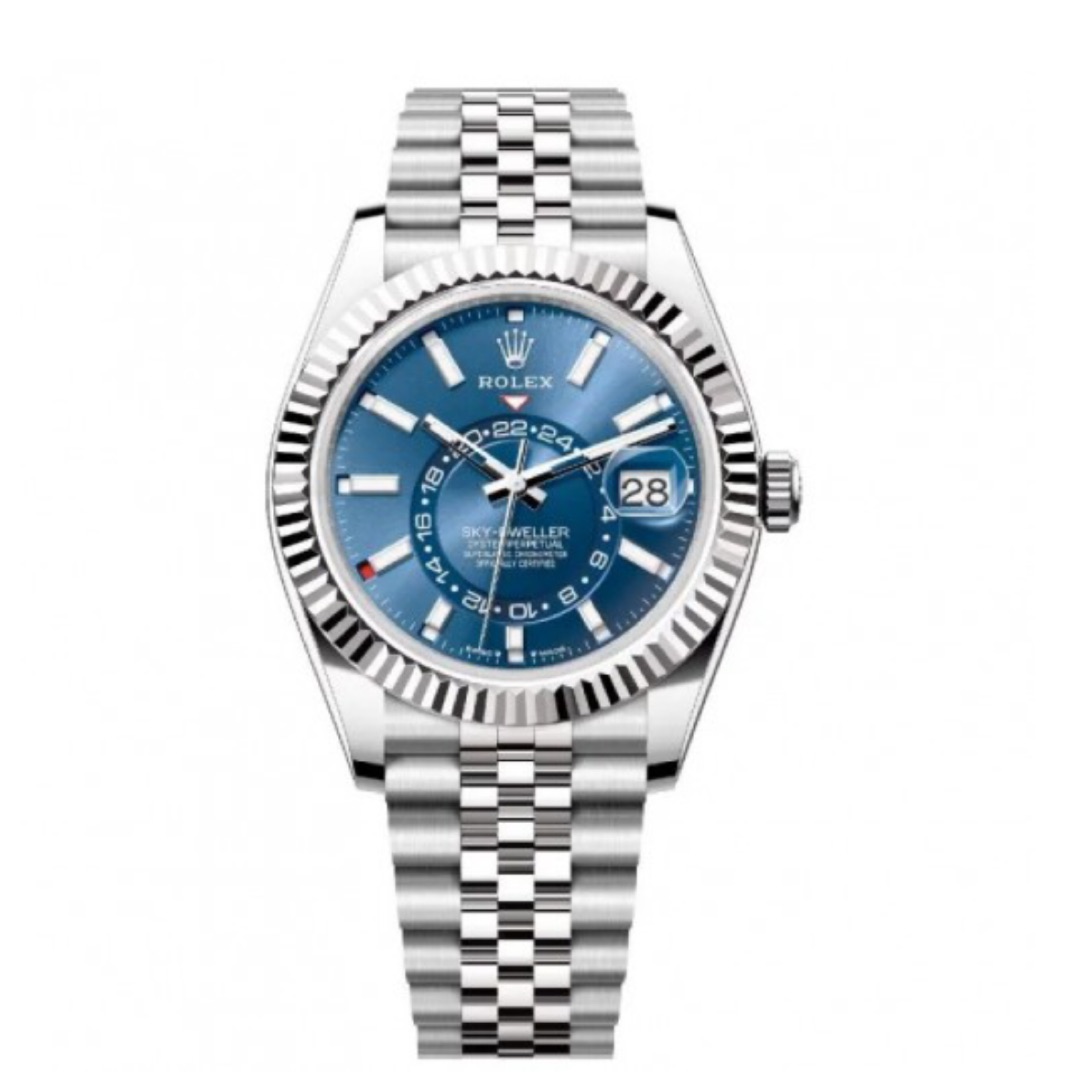 ROLEX SKY-DWELLER OYSTER 42MM OYSTERSTEEL WHITE GOLD 