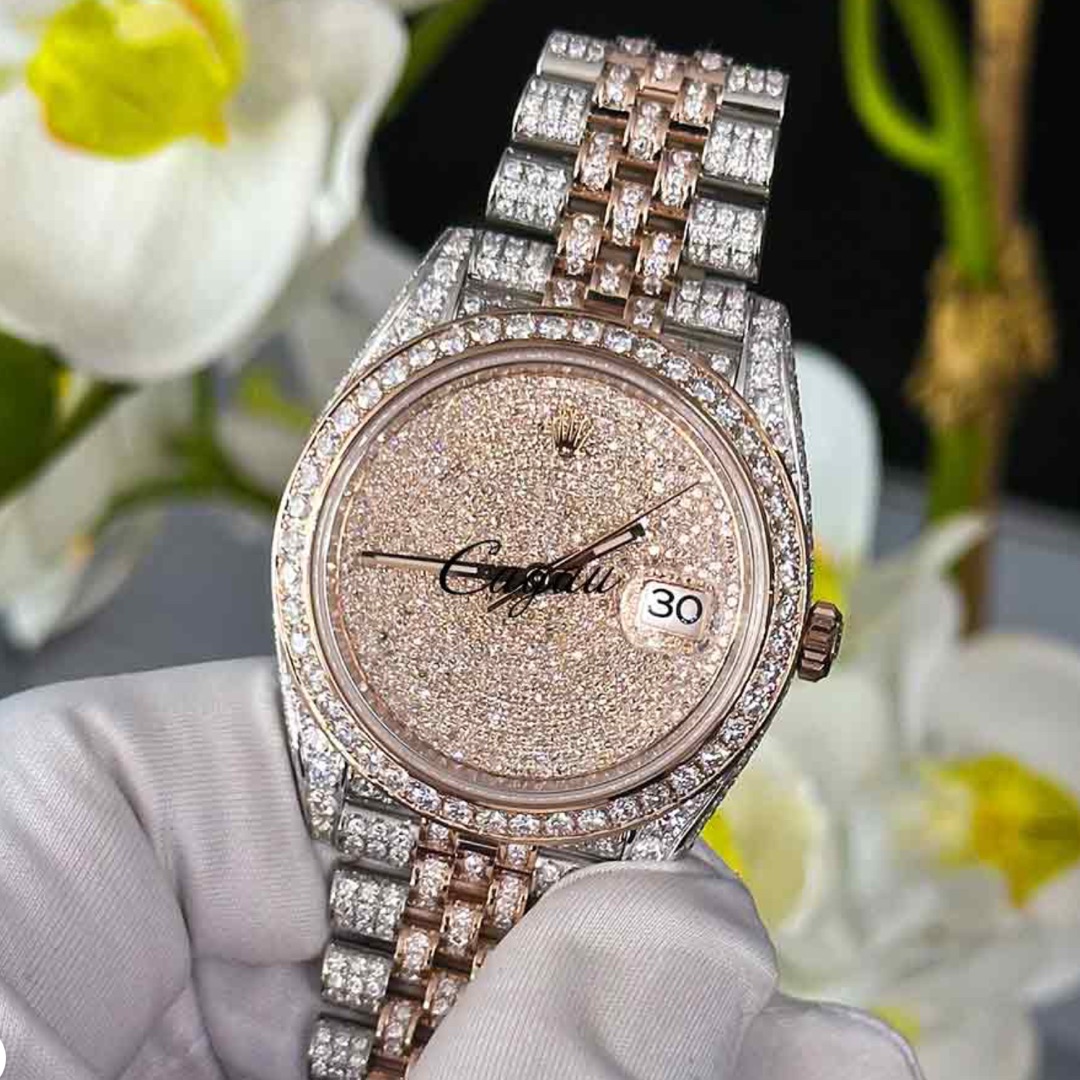 Rolex – Datejust 41 – Oystersteel & Everose Gold – Jubilee – Custom Diamond-Set – “Covert” Dial