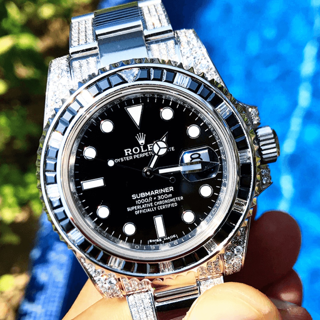 Rolex – Submariner Date – 41 mm – Oystersteel – Oyster – Black Dial – Custom Diamond-Set