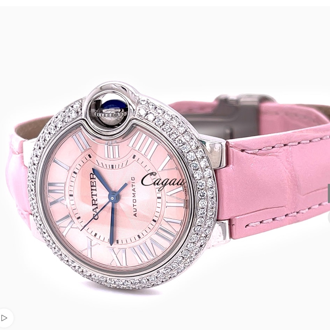 Cartier – Ballon Bleu de Cartier – 33 mm – Pink Guilloché Dial