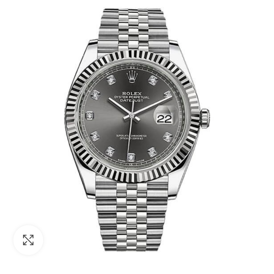 Rolex Datejust Dark Rhodium Diamond Dial Jubilee

