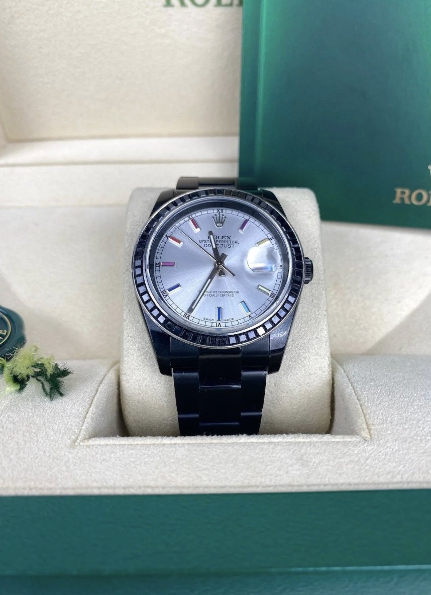 Rolex Datejust 36 PVD Rainbow Baton