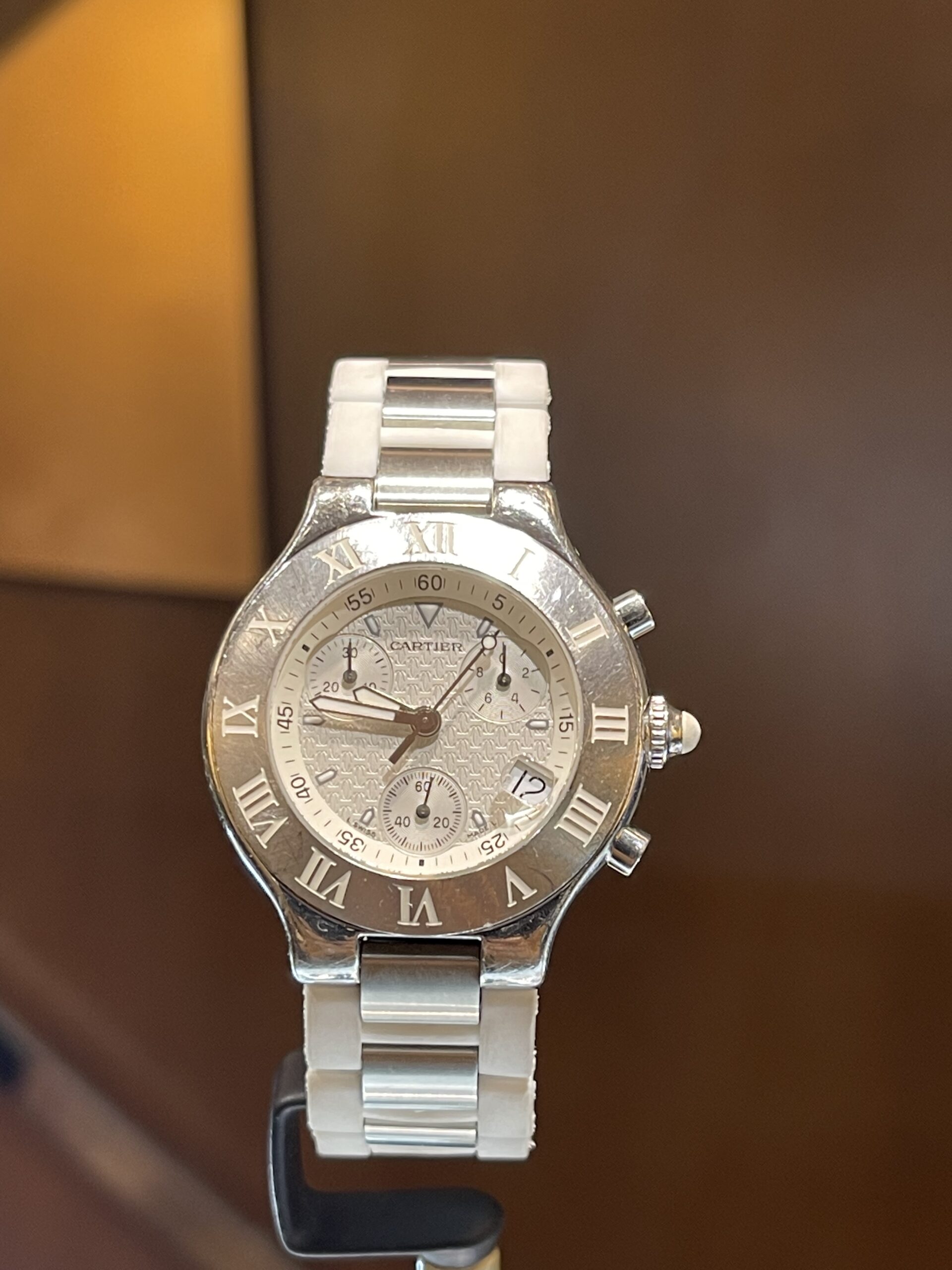 Cartier 21 Chronoscaph Blanco